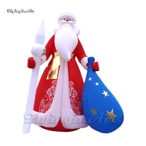Outdoor Xmas Decorations Large Inflatable Santa 6m Holy Air Blow Up Father Christmas Balloon For Park Event