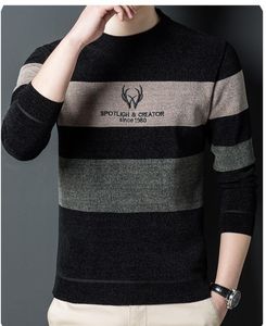 2023 Плюш Ченль мужской классический негабаритный свитер для мужской осени и зимней новой корейской версии густой теплой рубашка
