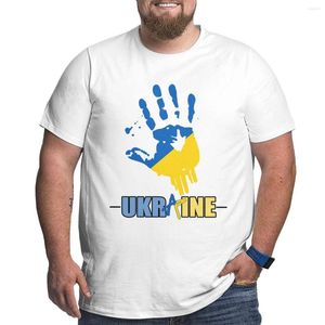 Большие Высокие Футболки оптовых-Мужские рубашки мужчины I Love Ufraine Stop рубашка хлопковая одежда винтаж с коротким рукавом круглая шея Большая высокая футболка