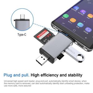 Kart Okuyucu Tip C adaptörü Coputer Dizüstü Bilgisayar Akıllı Flash Drive Mirco SD 5Gbps Android Tablet Micro USB