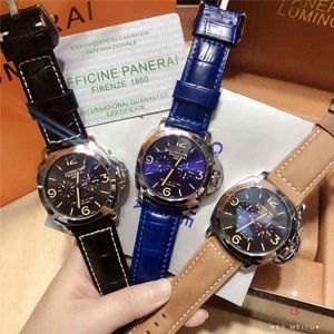 Luxury Wristwatch Waterproof Watches Designer Watch Mens Leather Strap Chronograph Sport Calendar for Men
