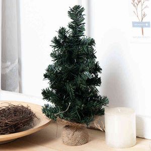 Faux Floral Greenery Künstliche Pflanzen Bonsai Tisch Weihnachtsdekorationen für Zuhause 2022 Kleiner Baumtopf Schlafzimmer Diy Ornamente Kunststoffränder Fake Plant J220906