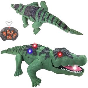 ElectricRC Animals Remote Control Alligator With LED Lights Walking Roaring Sound Electric RC Toy Kids Gifts For Boys Girls Toddlers 312 220914
