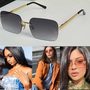 Mode für Herren und Damen, Sonnenbrille c4218, berühmte Marke, Designer, Persönlichkeit, vielseitig, rechteckig, randlose Gläser, Des lunettes de soleil, Persönlichkeit, Freizeitbrille