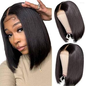 Scheherezade Bob Wig Lace Front Human Hair Wigs Straight for women short er natural