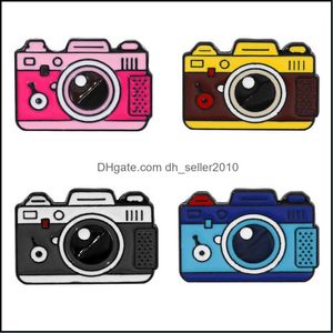 Spille Spille Uomo Spille smaltate dure Pin Cartoon Divertente Colorf Distintivo a forma di fotocamera Gioielli Accessori di abbigliamento Metallo Donna Delicat Dhzho