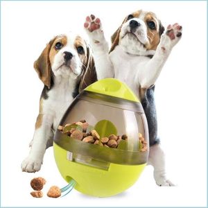 Zabawki dla psów żucie interaktywne zabawki dla psów iq piłka żywnościowa mądrzejsze psy leczy dozownik kotów grający trening zwierzęta domowe dostaw dh3ew