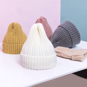 Caps chapéus chapéu de bebê de inverno para crianças acessórios para bebês de malha quente menino garoto bap bap color sólida crianças saboros de criança boneto 220914