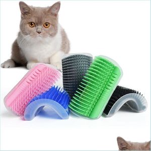 Cat Grooming Pet Cat Auto -Broomer para Remoção da Ferramenta de Helfing Hair Dogs Dogs Brush derramando apartamento MAS DRIENT DISPOSITO 2021 Home DHXC0