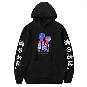 Herrtröjor ditt namn anime hoodie länge ärm män kvinnor tröja harjuku streetwear 2022 casual stil par kläder