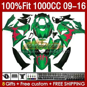 Injection mold Fairings For SUZUKI GSXR 1000 CC GSXR-1000 K9 151No.203 GSXR1000 2009 2010 2011 2012 2013 2014 2015 2016 1000CC 09 10 11 12 13 14 15 16 Fairing green stock