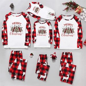 Família correspondente a roupas de pijamas de Natal Mulheres homens filhos Pijama de pijamas combinando roupas conjuntos de roupas, mãe mãe, filho da família PJ Look 220914