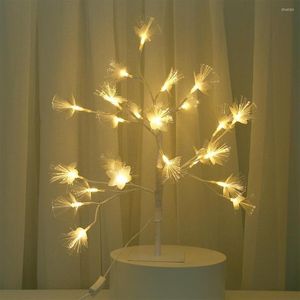Lampy stołowe 20 -calowe LED Blossom Tree Light Bonsai romantyczne białe gałęzie lampa lampka ślubna impreza EU wtyczka