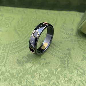 Bandringar svartvitt keramiskt klusterband ringer bague anillos för män och kvinnor engagemang bröllop par smycken älskare gåva