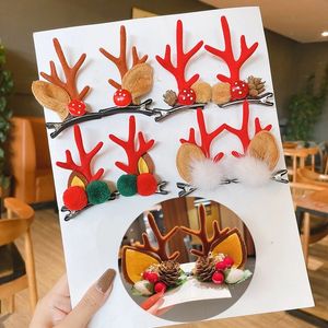 2023 Weihnachten Elch Geweih Haar Clip Nette Deer Ohr Haarnadeln Kinder Weihnachten Party Barrettes Clips Haar Zubehör GC0914