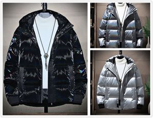 Herren-Winter-Hip-Hop-Freizeit-Daunenjacke in Übergröße, Oberbekleidung, Mäntel, weiße Ente, wasserdicht, Herren-Parkas, Jacken, Kragen, Mütze, warm halten, modische Kälteschutzkleidung