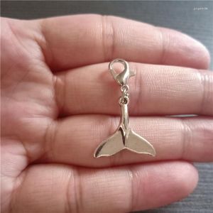 Charms 3 Stück Antik Silber Farbe Whale Tail Charm Anhänger Clip Geldbörse Fisch Böhmen Stil Reißverschluss Schmuck Zubehör