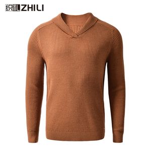 Męskie swetry vintage męskie kołnierze szal Swetery swobodny relaksowany knagi sweter pullover 220914