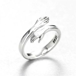 10 шт., винтажные кольца для объятий для женщин, серебряный цвет, открытые регулируемые обручальные кольца, ювелирные изделия, подарок