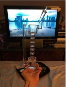 12.2 cali wysoka prosta rurka Bong fajki wodne Shisha Heady szklane bongo wodne fajki wodne Gravity Dab Rigs Bubbler z 14mm złączem