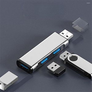 Mini alluminio 3 porte USB 3.0 Hub Extensions 2.0 Adapter Station Splitter dati portatile ultra sottile