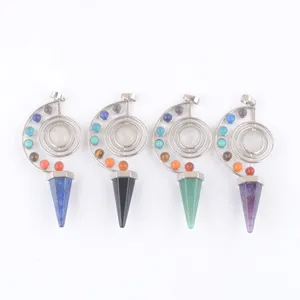 7 Chakra reiki women Yoga Pendant Jewelry Amulet Healing天然石ラピスラズリアベントゥリンクリスタルBN475