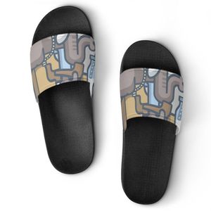 Unisex Designer Custom Shoes Casual Slippers Men Women Customized Hand Painted Snake Fashion Open Toe Summer Slides