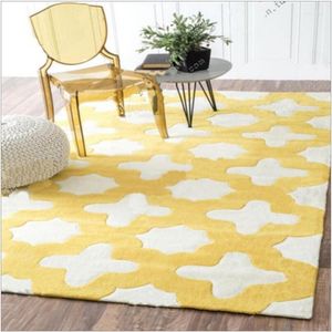 Carpets Yellow Round Carpet Alfombras Modern Handmade Living Room Bedroom Fashion Creative Coffee Table Sofa Tapete