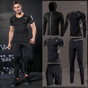 Herrbanor Mens Compression Sportswear Suit Gym Tight Training Clothing Workout Jogging Sport Set Running Tracksuit Fitness Clothes