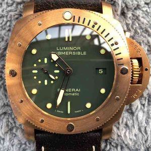 Luxury Mechanical Movement Watch vs Penahai PAM382 avslöjar klassisk avancerad brons Swiss varumärkesdesigners ES Wrist