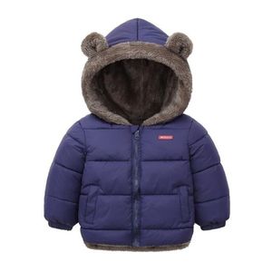 Daunenmantel Kaschmir Kinder Herbst Winter verdicken Jacke Jungen Mädchen einfarbig mit Kapuze Kinder Parka Oberbekleidung 26 Jahre 220915