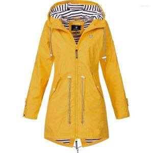 Womens Jackets S-5XL Windbreaker Coat Women Rain Jacket Outdoor Waterproof Hooded Raincoat Spring Autumn Solid Basic Plus Size