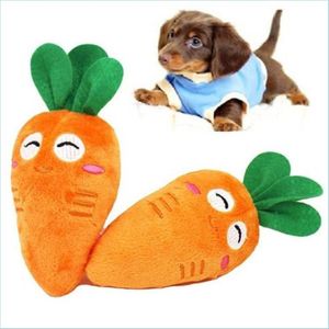 Hundespielzeug Kautier s￼￟e Haustierpapler Hunde Katze Karotten Spielzeug Pl￼sch Sound Kaut Squeaker Safe Supplies Quietsch Drop Lieferung 2021 Hausgarten EDI DHTJF