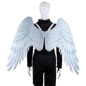 Party -Dekoration Aldult Kind Engel Feder Wings Halloween Carnival Cosplay Requisiten Bühnenaufführung Show Szene Layout Angel Wings Black White 220915