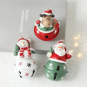 クリスマスデコレーション装飾透明なガラスボール飾り星型ペンダントアイアンベルクリスマスツリーディー装飾ホームキッズパーティー220914
