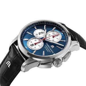 2022 Maurice Lacroix Watch Ben TaoシリーズThree-Aeye Chronograph Fashion Casual Top Luxury Leather Gift Watch235a
