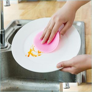 Temizlik Fırçalar Mutfak Aksesuarları Sile Yemeği Yıkama Fırça Kase Tenceresi Tavan Yıkama Fırçaları Pişirme Aracı Temizleyici Sünger Dhljm
