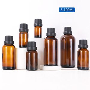 5–100 ml Glas-Tropfflaschen, weiße Tamper-Kappe, Augentropfen, Aromatherapie-Verpackungsflaschen