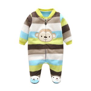 Rompers 3m-12m Baby Winter Warm Warm Fleece Clothing Juego para niños Monkey Monkey Infantil Girls Clothes Nacido mono, 220915