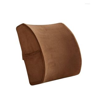 Pillow Slow Rebound Memory Foam Backrest Short Plush Fabric Car Seat Pillows Back Massager Waist For Chair Home Office