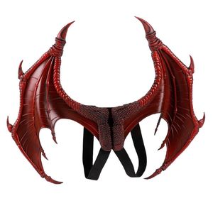 Dekoracja imprezowa smokowe skrzydła nietoperza Halloween Mardi Gras Demon Costume Cosplay Accessory 220915