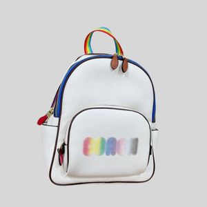 HH Rainbow versatile Charlie backpacks colorful school bag Printing travel backpack Luxury Designer Bags Fashion Genuine Leather Unisex Leisure multi Handbags