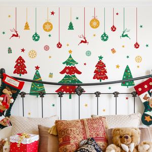 Decorazioni natalizie Forniture per feste Adesivi murali Campana Fiocco di neve