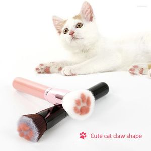 Makeup borstar kvinnor rodna konturreparation highlighter kosmetika verktygsmakning borste katt klo h g kvalitet mjuk l s pulver