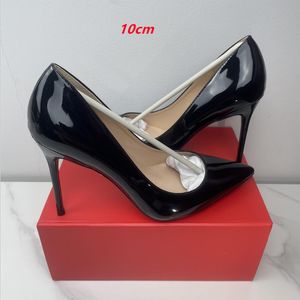 Оригинальная коробка, женские дизайнерские туфли на высоком каблуке, женские роскошные туфли-лодочки из лакированной кожи, женские свадебные туфли на каблуке 6, 8, 10, 12 см