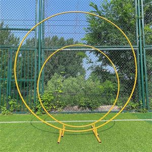 Decorazione per feste Fiore di nozze Arco tondo Kit di supporto per palloncini Cerchio in metallo Stand Arco per palloncini Decorazioni di compleanno Sfondo