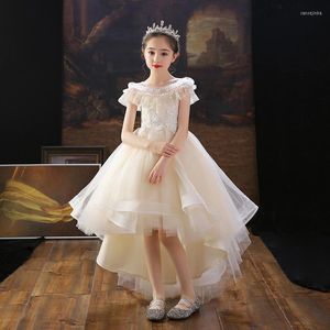 Girl Dresses Children's Wedding Dress Princess Flower Piano Exotic Front Short Back Long Birthday Style