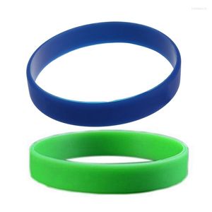 Bangle sts Fashion Silicone Rubber Elasticity Armband Arvband Band Dark Blue Green