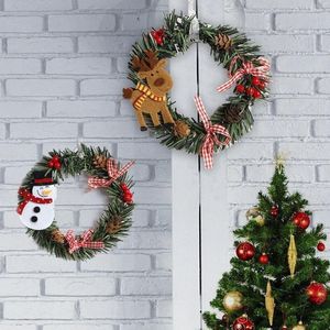 Рождественские украшения мини -венки стена дверь висячи