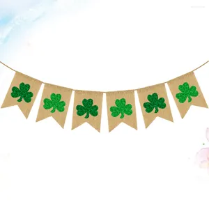 Decoração de festa Glitter Shamrock Bunting Set St. Patricks Day Banner Garland Festival Festival Sandro